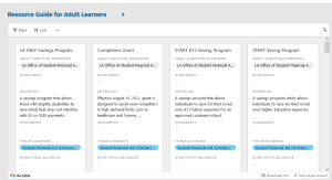 LOSFA Resource Guide For Adult Learners